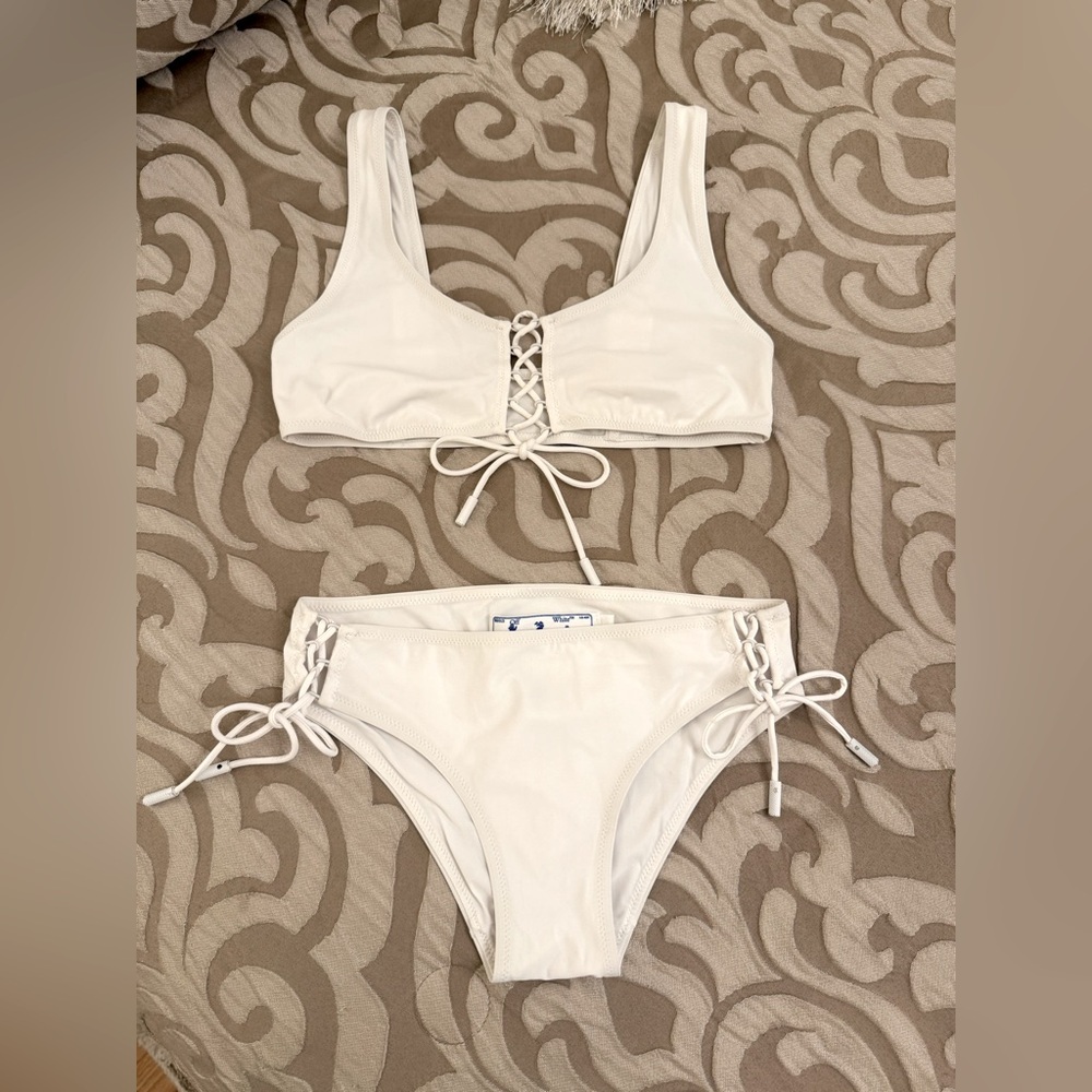 OFF-WHITE : Logo Bikini color white size 40